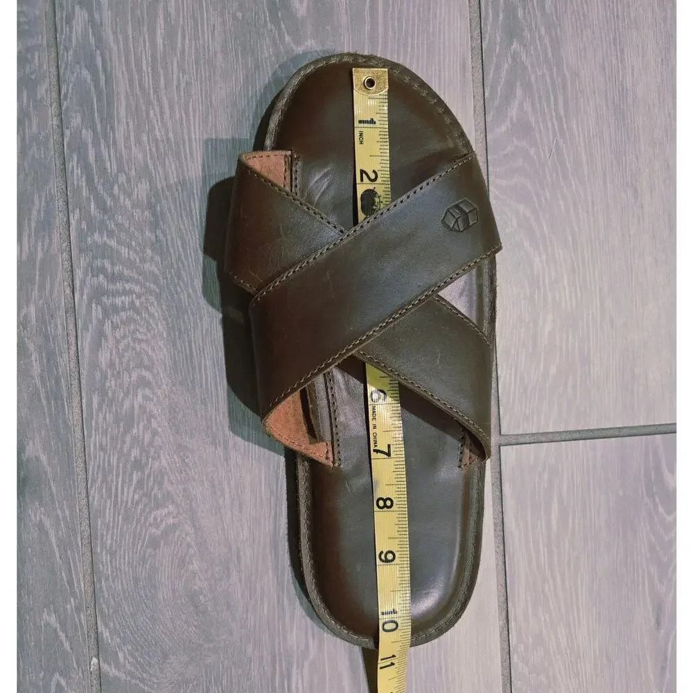 La Leche Wanderer Slide Sandals Color: Bourbon Brown Size: 7
